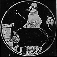 Hermes conduce
al sacrificio
un cane
travestito da maiale
